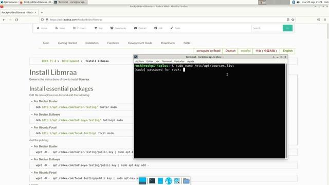 Rock Pi 4 C+ con Debian 11 Bullseye, Personalización y cómo utilizar el GPIO con sus librerías смотреть онлайн
