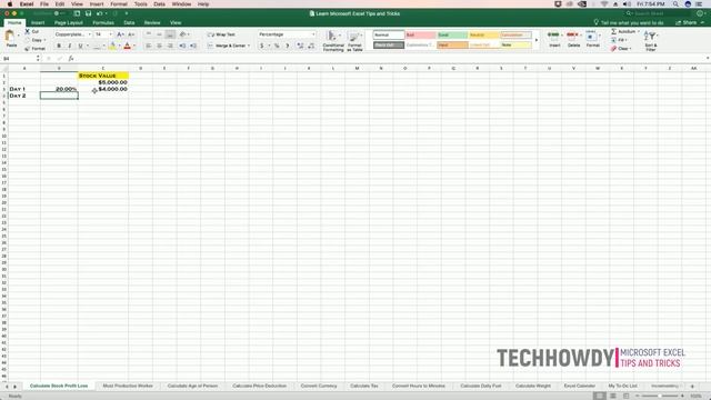 How to Calculate Gain and Loss of Stocks Using Excel Formula смотреть онлайн