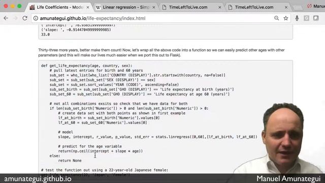 Interactively Modeling Life Expectancy on the Web with Flask and PythonAnywhere смотреть онлайн