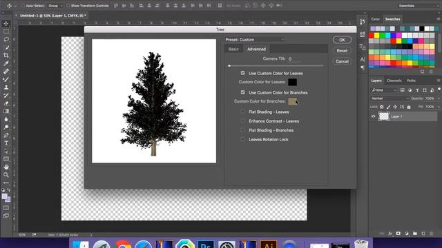 How to make a tree Brush in photoshop смотреть онлайн