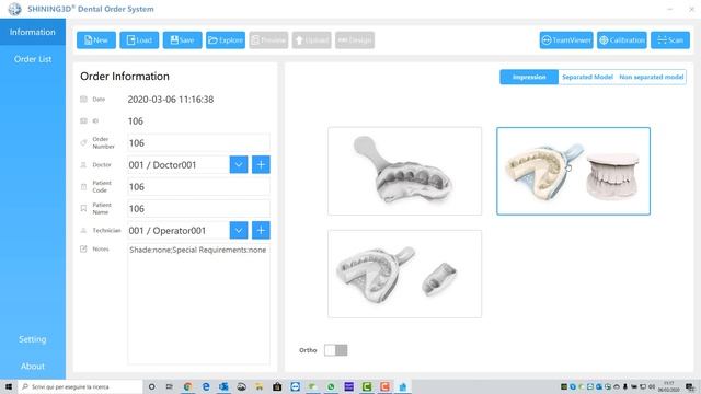 Dental Manager - Dental Scan & Clinic Interface SHINING 3D