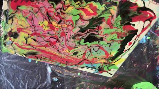 рисуем жидким акрилом | акриловая заливка | Жидкие краски | урок рисования акрилом | Fluid Art