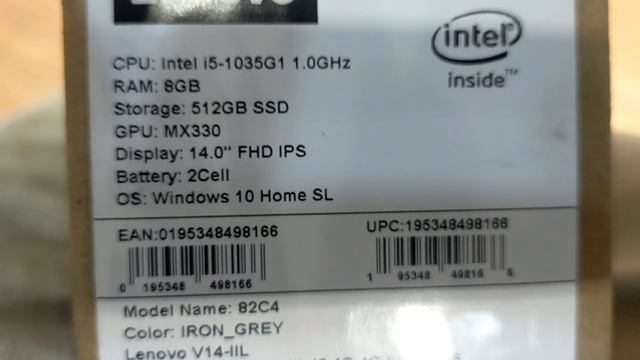 Lenovo V14-IIL Intel i5 gen 10 Ram 8 GB HDD 512GB SSD VGA mx330-2GB FHD panel IPS смотреть онлайн