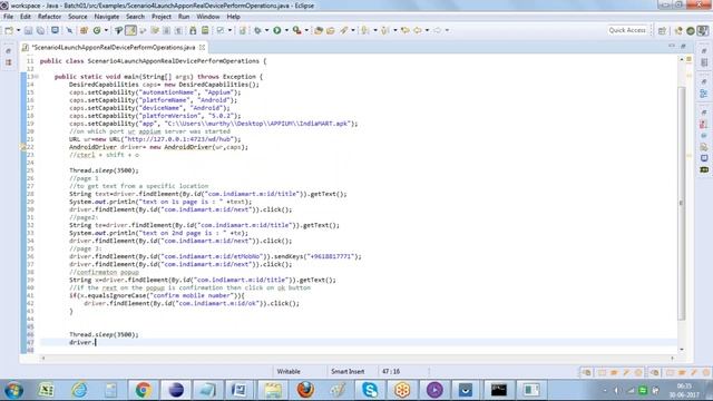 APPIUM : Sendkeys & click command usage on IndiaMart application смотреть онлайн