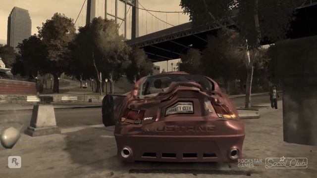 GTA IV FORD MUSTANG SVT COBRA CRASH TESTING HD смотреть онлайн