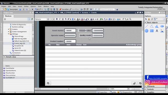 Siemens TIA Portal HMI tutorial - Showing and buffering process data (via Alarm window) смотреть онлайн