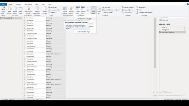 Split Column Power Query Editor- Power Bi смотреть онлайн