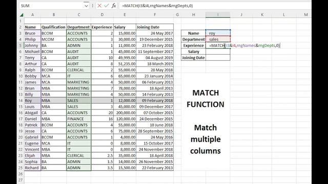How to use Excel Index Match (match multiple criteria) смотреть онлайн