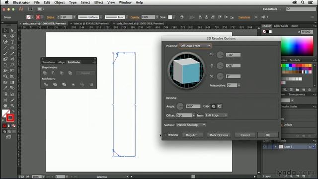 Illustrator Tutorial - Building a 3D soda can смотреть онлайн