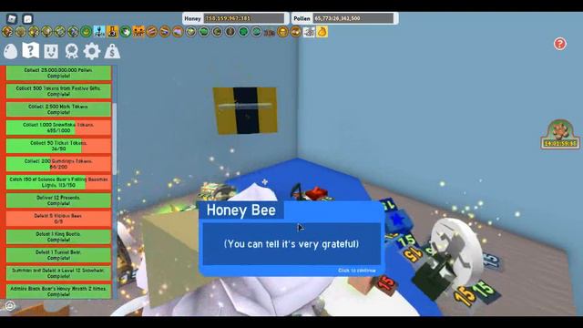 Honey Bee BEESMAS QUEST gifting present Roblox Bee Swarm смотреть онлайн