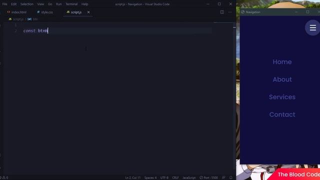 Zoom-In Fullscreen Overlay Responsive Navigation Menu | HTML CSS JavaScript. смотреть онлайн