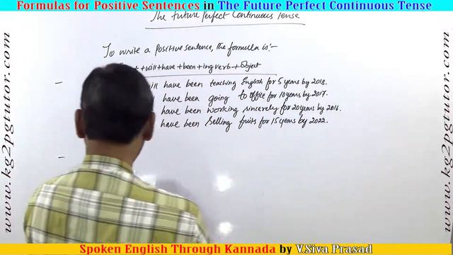 Formulas for Positive sentences in The future Perfect Continuous tense Kannada смотреть онлайн