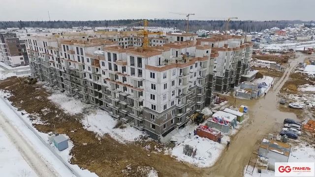 ЖК Императорские Мытищи — съёмка с воздуха (март 2018) смотреть онлайн