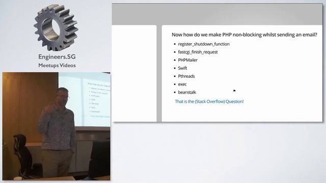 Making PHP's mail() asynchronous - SG PHP User Group смотреть онлайн