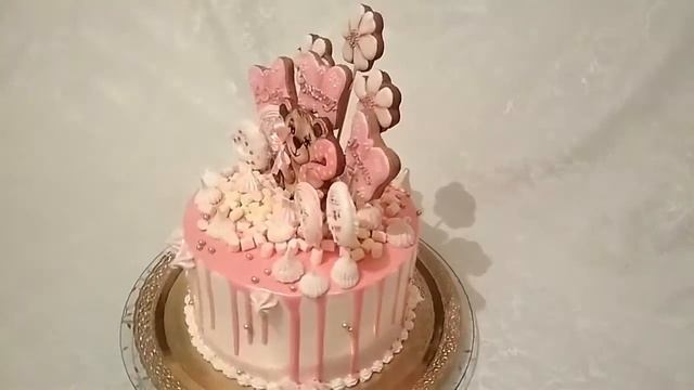 #тортдлядевочки#тортдвагодадевочки#детскийторт.Торт на 2года девочке. смотреть онлайн