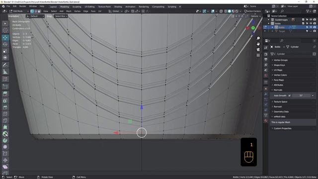 How to Model a Water Bottle in Blender смотреть онлайн