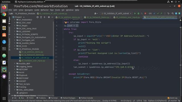Python ipaddress module Tutorial Part3: How to validate IP Address is part of a specific Subnet смотреть онлайн