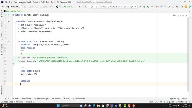 #25. How To Abort Or Fail With Message in Karate Framework? | abort() | fail() | #karateframework смотреть онлайн