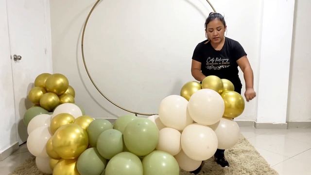 Como hacer un Arco de Globos e instalarlo en un Aro ?? - Decoración para cumpleaños PASO A PASO смотреть онлайн