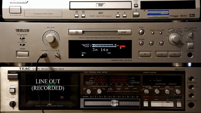 TEAC MD-5 MKII, проба записи и сравнение качества с исходником_Recording sound test TEAC MD-5 MKII смотреть онлайн