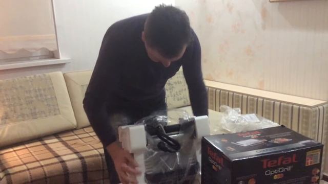 Распаковка: Электрогриль Tefal OptiGrill смотреть онлайн