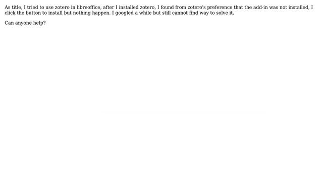 zotero not working with libreoffice 4.3 in linux mint 16 смотреть онлайн
