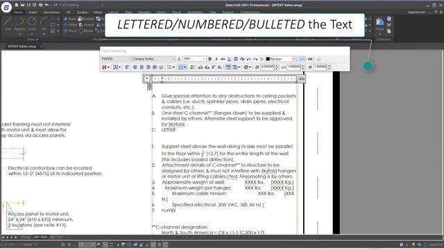 GstarCAD 2021 - Mtext Editor смотреть онлайн
