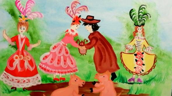 Как нарисовать сказку "Свинопас". смотреть онлайн