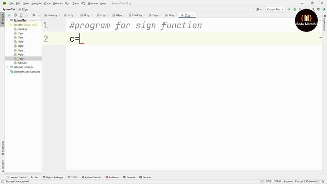 Python Program For Sign Function In Python in Marathi #6 #AataaplyabhashetCoding смотреть онлайн