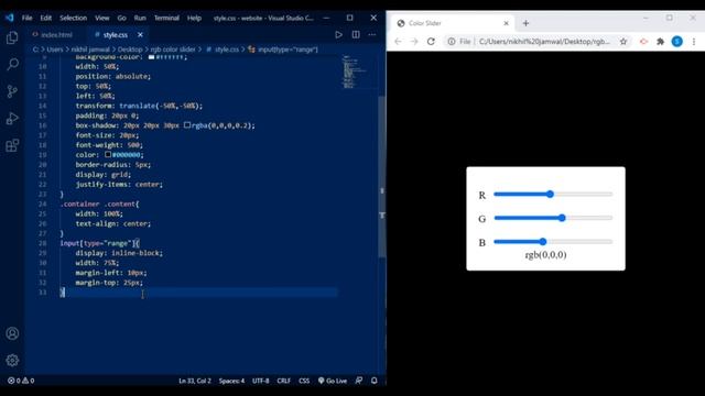 || RGB Colour Slider | css & JavaScript || смотреть онлайн