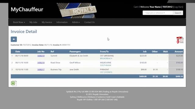 Royale Limousines - MyChauffeur : How to view invoices смотреть онлайн