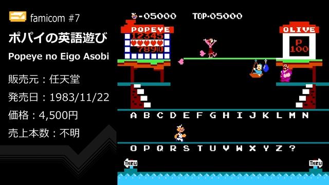 ポパイの英語遊び（Popeye no Eigo Asobi）│クリア動画│ファミコン オールカタログ #7【高画質】 смотреть онлайн