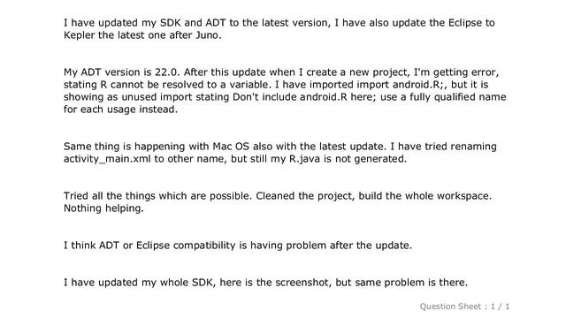 Android : Eclipse giving error, missing R.java file after recent update смотреть онлайн