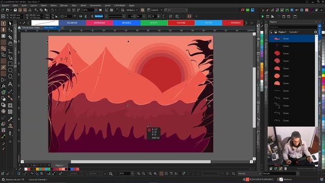 Quadro Decorativo Vetorial in CorelDRAW Speed Art смотреть онлайн