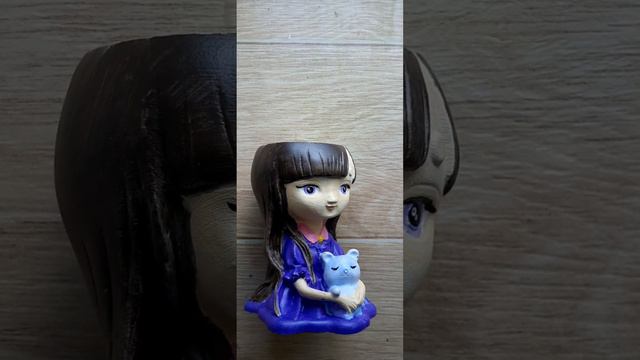 Нанесение акриловых красок на гипсовую фигурку #своимируками #ручнаяробота #гипс #акрил смотреть онлайн