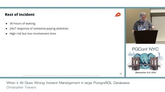 PGConf NYC 2021 - When it All Goes Wrong: Database Incident Response Dos... by Christopher Travers смотреть онлайн