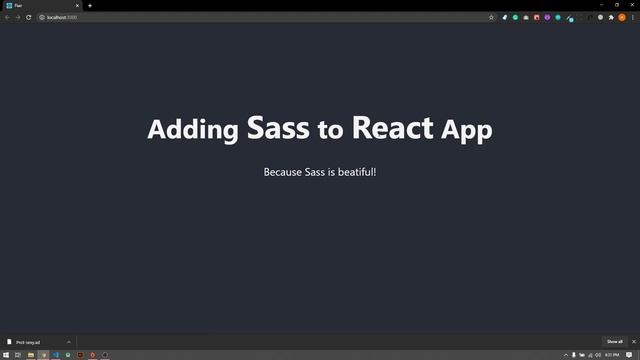 how to add sass to react app смотреть онлайн