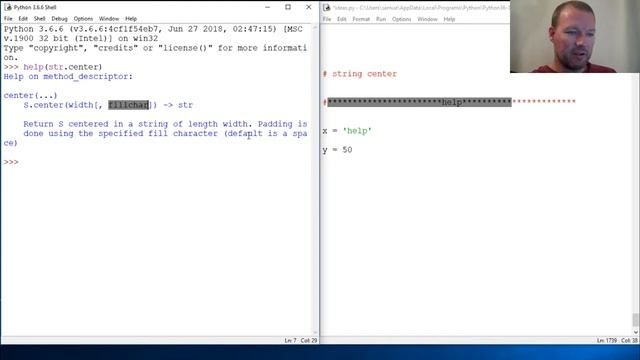 Python Basics String Center Method смотреть онлайн