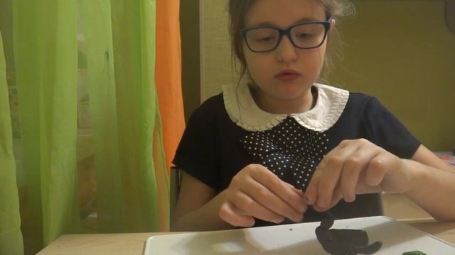 Чёрный кот Гоша из пластилина. смотреть онлайн