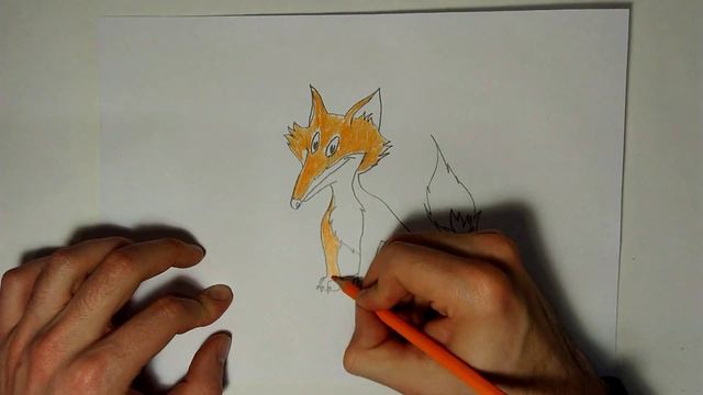 Учимся рисовать животных #1 Лиса смотреть онлайн