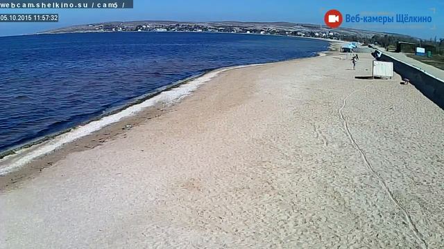 Пляж в Щёлкино, 05.10.2015 - time-lapse с камеры 5 смотреть онлайн