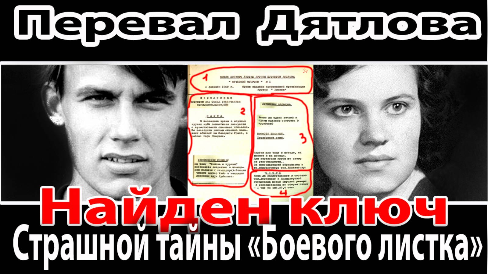 Перевал Дятлова. Найден ключ страшной тайны боевого листка Вечерний Отортен смотреть онлайн