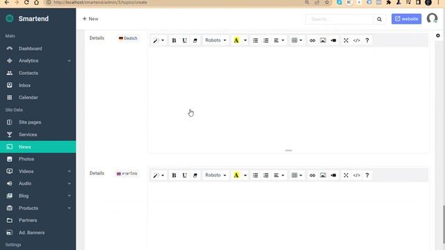 SmartEnd CMS - Laravel Admin Dashboard with Frontend and Restful API смотреть онлайн