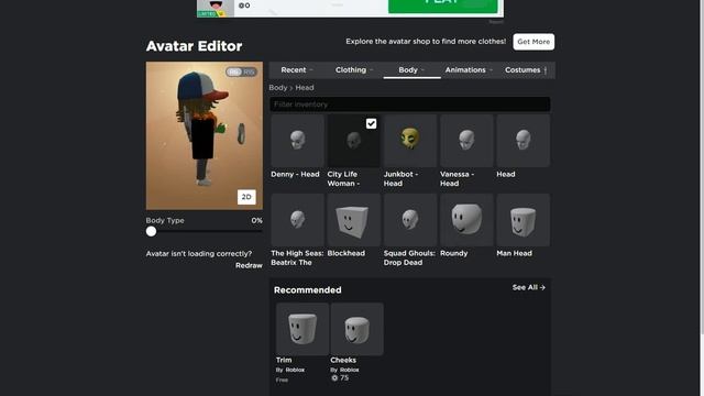 roblox как сделать скин без лица смотреть онлайн