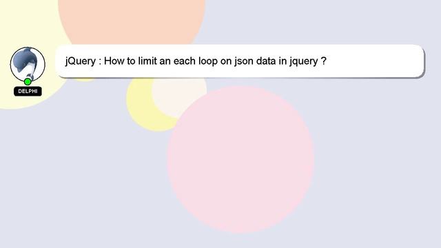 jQuery : How to limit an each loop on json data in jquery ? смотреть онлайн