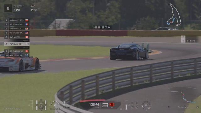 [4K] GT7 - Ferrari F8 Tributo 2019 using Manual Transmission with Clutch Pedal смотреть онлайн