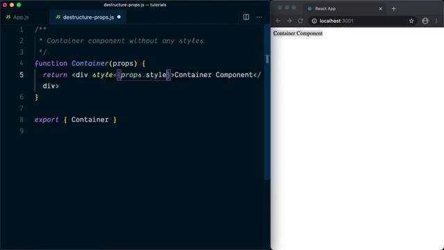 Destructuring props in functional component смотреть онлайн