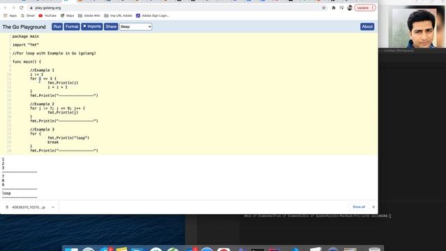For loop with Example in Go (#golang) смотреть онлайн
