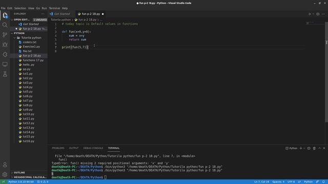 Functions Positional & Keyword arguments in Python || Python Free tutorial #18 || Death Code смотреть онлайн