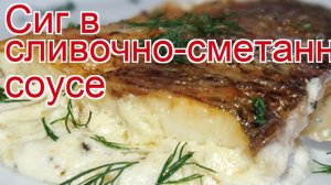 Рецепты из сига - как приготовить сига пошаговый рецепт - Сиг в сливочно-сметанном соусе за 40 минут